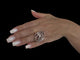 Bague 56 Bague dôme italienne or blanc et or rose avec diamants 58 Facettes