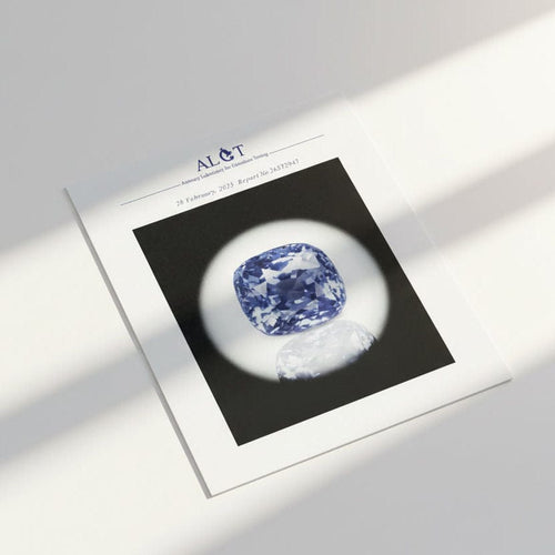 Bague 53 Bague or Blanc - Saphir Ceylan 5,60 carats 58 Facettes 1.0001180/2