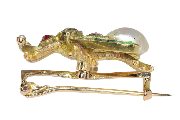 Broche Broche mouche vintage enchanteresse des années 1870 : l'élégance victorienne en or 58 Facettes 24137-0100