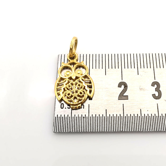 Pendentif pendentif hibou en or jaune 58 Facettes