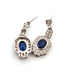 Boucles d'oreilles Boucles d'oreilles en or blanc avec saphirs et diamants 58 Facettes