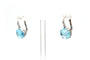 Boucles d'oreilles Boucles d'oreilles contemporaines or blanc serties de topazes et de diamants 58 Facettes 22846