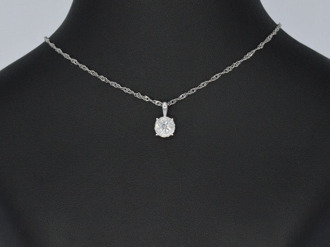 Pendentif Pendentif en or blanc avec diamants 58 Facettes 2074