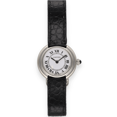 Montre Montre Cartier Vendôme Ellipse en or gris 18K – Mécanique – Vers 1980 – 26 mm 58 Facettes