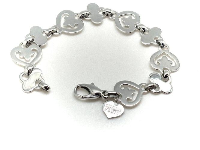 Bracelet OJ PERRIN - Bracelet coeur légende or blanc 58 Facettes M9280