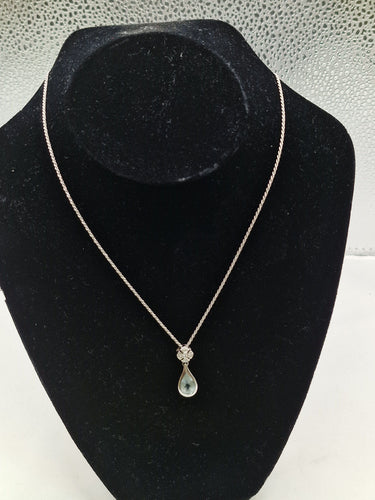 Pendentif Pendentif aigue-marine vintage en or blanc 58 Facettes