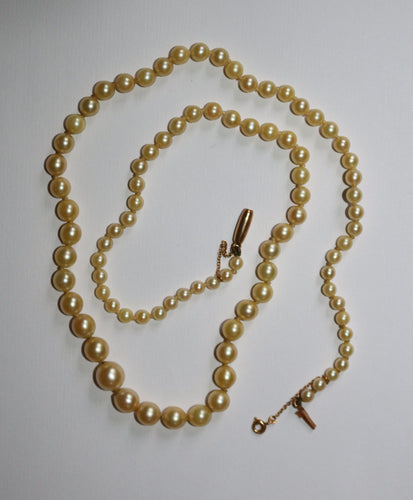 Collier Collier de 90 perles de culture en chute fermoir or jaune 58 Facettes 601