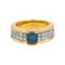 Bague 50 Bague Or jaune, Or blanc Saphir, Diamant 58 Facettes 4712454CN