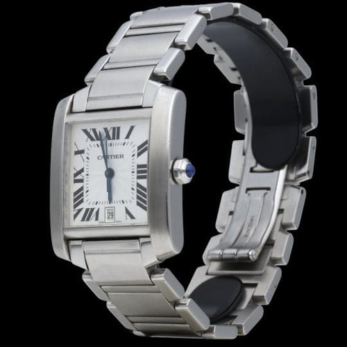 Montre Cartier Montre Tank Francaise Gm Automatique 58 Facettes MT43972