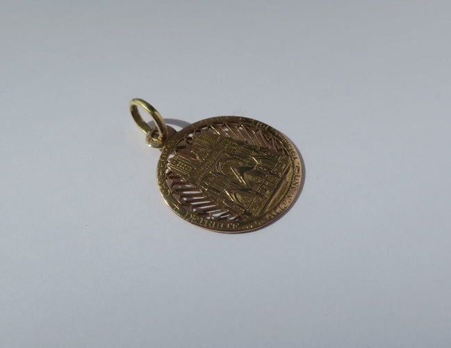 Pendentif Pendentif commémoratif Cathédrale de Reims en or 58 Facettes