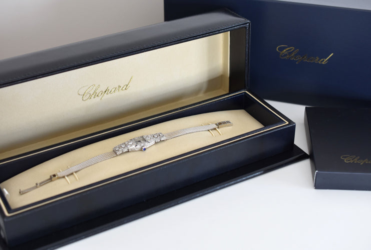 Montre CHOPARD - Montre femme Art Déco platine, or blanc, sertissage diamants, vers 1925 58 Facettes CHO-100