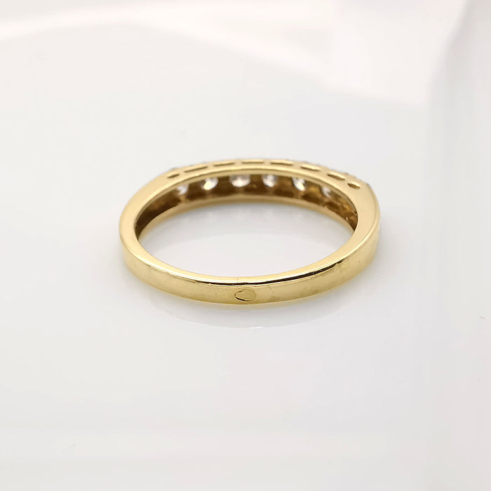 Yellow gold and diamond ring