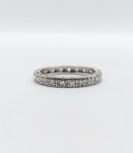 Vihkisormus amerikkalainen Art Deco Platina ja timantteja