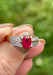 Bague 59 Bague or jaune rubis diamants 58 Facettes