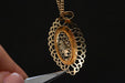 Pendentif Pendentif Médaillon Antique en Or 18 Carats 58 Facettes