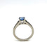 Bague 53 Bague Or Blanc 18 Carats Saphir et Diamants 0.800 Carats 58 Facettes