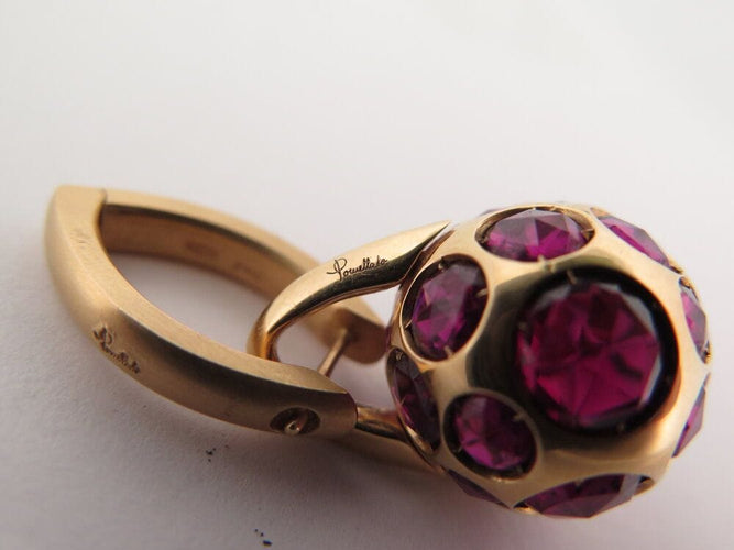 Boucles d'oreilles boucles d'oreilles POMELLATO harem rhodolite or rose 18k s 58 Facettes 268836