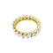 Bague 50 Alliance or jaune et diamants navette. 58 Facettes 35257