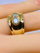 Bague 52 Bague jonc/ bandeau en or jaune ornée de 2 diamants 58 Facettes AB430