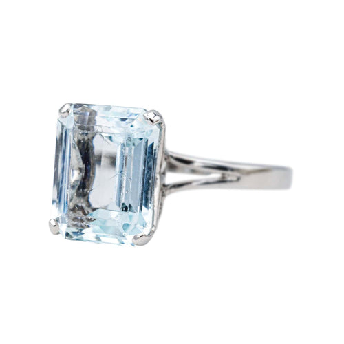 Bague 55 Bague  Or blanc Aigue marine 58 Facettes 4274240RV