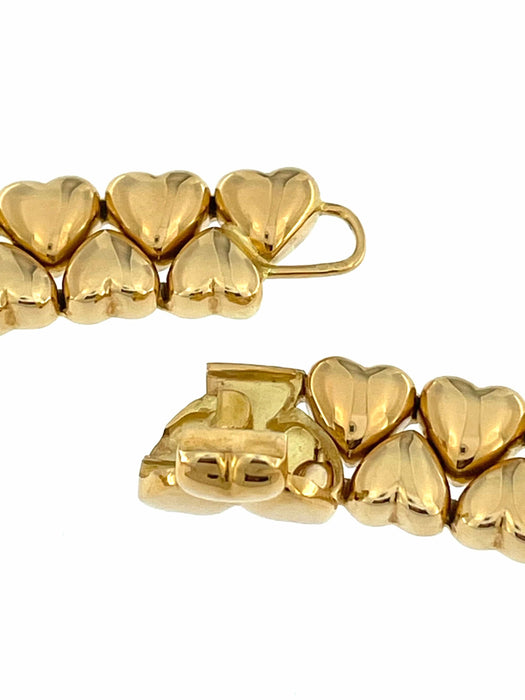 Collier Cartier Collier double cœur en or jaune 18 carats et diamants 58 Facettes