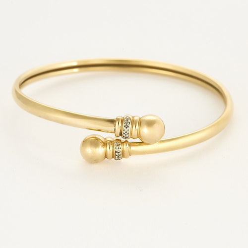 Narukvica Stara narukvica u obliku obruča od žutog zlata i dijamanata 58 Facettes