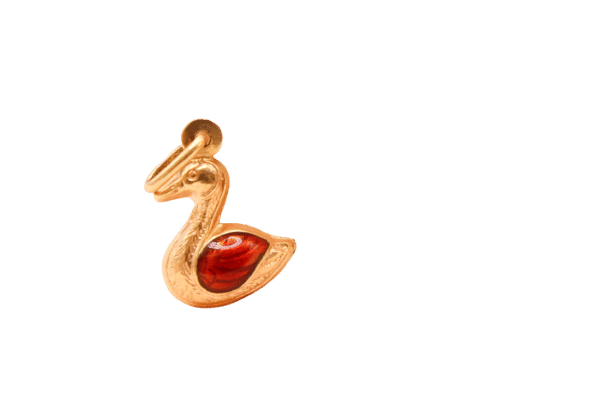 Pendentif Pendentif oiseau or jaune émaillé 58 Facettes 240085