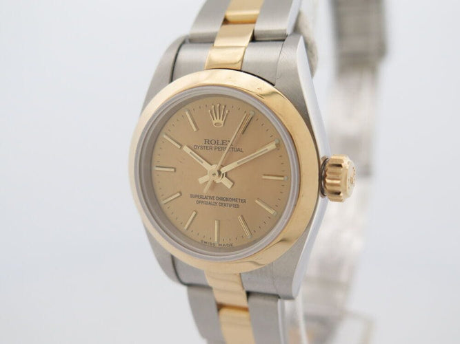 Montre vintage montre ROLEX 76183 oyster perpetual lady or & acier garantie auto 58 Facettes 265437