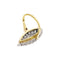 Bague 54 Bague marquise, deux ors, diamants. 58 Facettes 35068