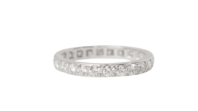 Bague 56 Alliance américaine en or blanc et diamants 0,90ct 58 Facettes 29462