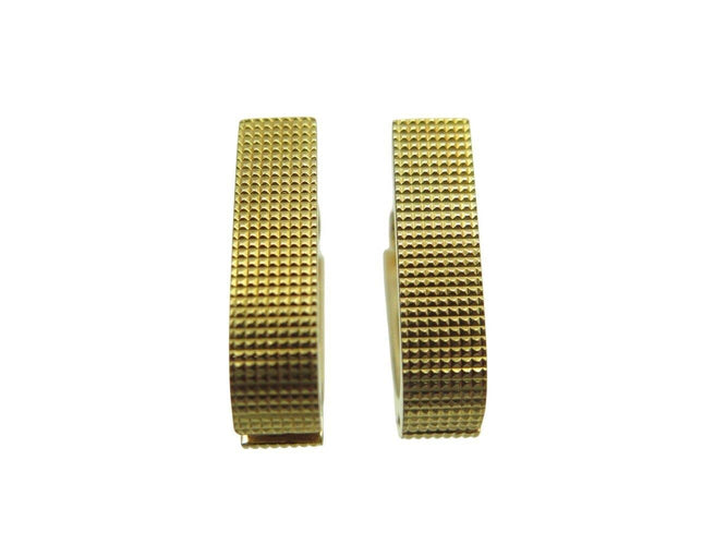 Boutons de manchette boutons de manchettes guilloches pointes de diamant or jaune 18k 12gr links 58 Facettes 271267