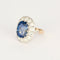Bague 56 Bague 2 ors saphir 5.54cts diamants 58 Facettes