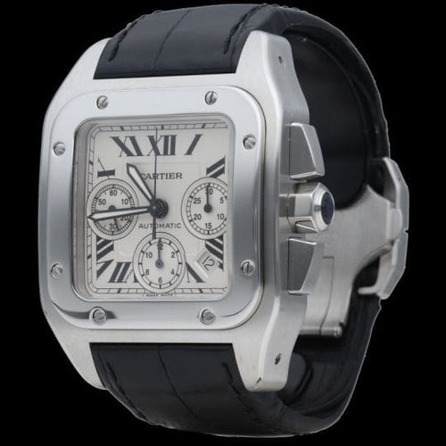 Montre Cartier Montre Santos 100 Xl Chronograph 58 Facettes MT44201