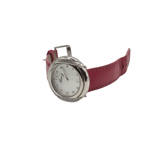 Montre Montre en acier modèle Rive Droite signée Poiray Paris sertie de diamants 58 Facettes