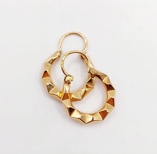 Boucles d'oreilles Petites créoles Art Déco or rose 58 Facettes A06265