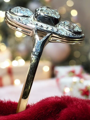 Bague 56 Bague en or jaune et or blanc sertie diamants 58 Facettes 7806 A