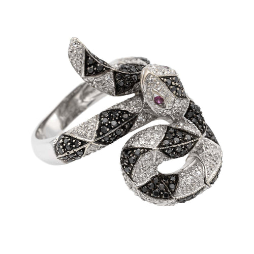Hvitt gull diamant ring 