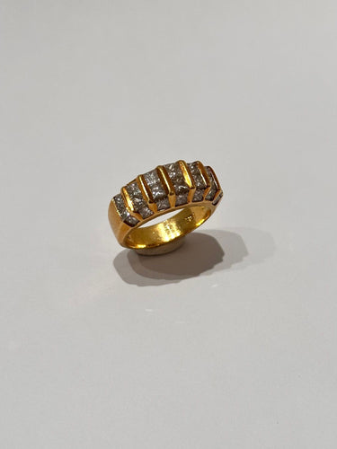 Bague 55 Bague or jaune diamants 58 Facettes