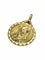 Pendentif Médaille de la Vierge en or champagne 18 carats 58 Facettes
