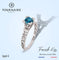 Bague 53.5 TOURNAIRE Paris - Bague French Kiss or blanc, topaze bleue. 58 Facettes 123577.8