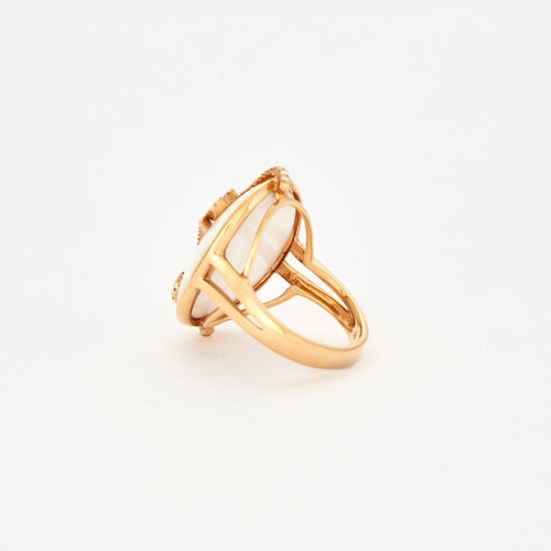 Bague 53 Bague agate et diamants 58 Facettes 2559