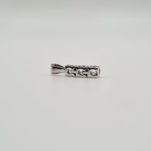 Pendentif Pendentif or blanc aigues marines 58 Facettes