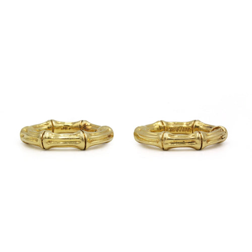 Boutons de manchette Boutons De Manchettes Or jaune Bambou - Tiffany&Co 58 Facettes 250439R