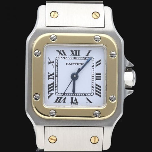 Montre Cartier Montre Santos Dame Or Jaune 18K Et Acier 58 Facettes MT42477