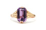 Bague 52 Bague Art Déco en or jaune sertie d'une améthyste 58 Facettes 22654