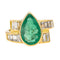 Bague 51 Bague  Or jaune Emeraude, Diamant 58 Facettes 3954556RV