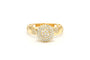 Bague 58 Bague contemporaine en or jaune sertie de zirconiums 58 Facettes B627