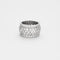 Bague 49 CARTIER- Nigeria - bague bandeau or blanc diamants 58 Facettes