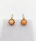 Boucles d'oreilles Dormeuses antique or rose 18k cabochon de corail (circa 1900) 58 Facettes A06119