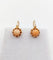 Boucles d'oreilles Dormeuses antique or rose 18k cabochon de corail (circa 1900) 58 Facettes A06119